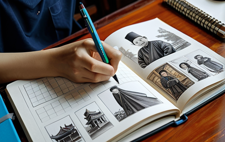 The Idea Spark**

"A Vietnamese artist at a brightly lit desk, sketching character concepts in a notebook. Surrounded by reference materials: photos of Vietnamese people, architecture, and traditional clothing. Warm, inviting atmosphere. Focus on the artist's creative energy. Safe for work, appropriate content, professional, fully clothed, modest clothing."

**