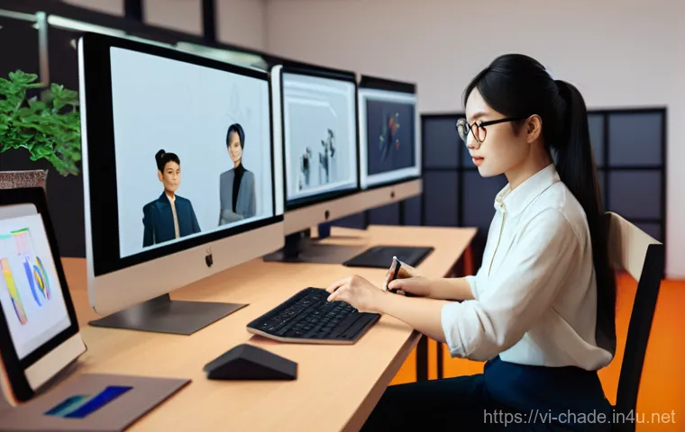 캐릭터 디자인 업계 멘토링 기회 - **Prompt 1: Collaborative Character Design in a Modern Studio**
"A wide-angle, highly detailed d...