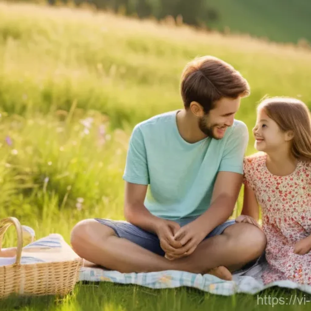 캐릭터 디자인의 상업적 성공 비결 - **Prompt 1:** A warm, golden hour photograph of a family enjoying a picnic in a sun-drenched meadow....