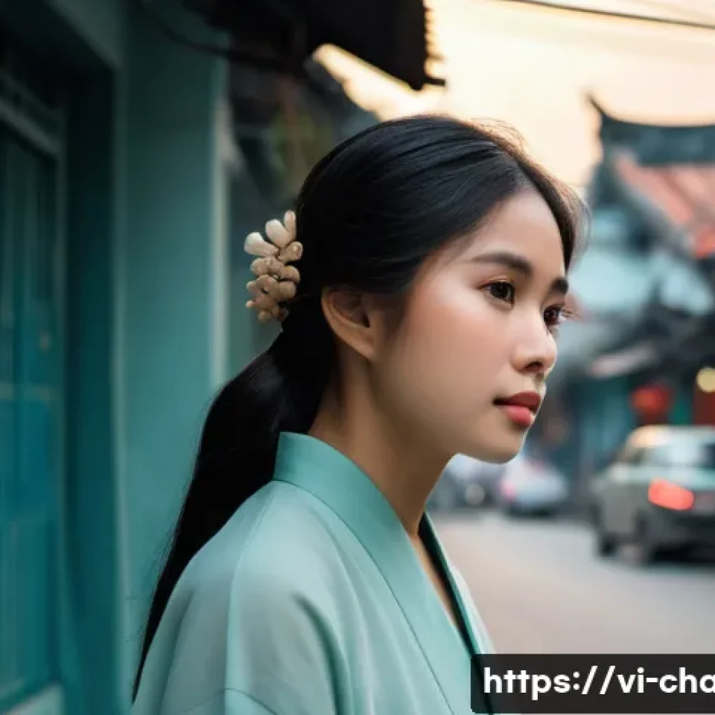 캐릭터 디자인 실기 학습 팁 - A thoughtful Vietnamese female character in her mid-20s, designed to reflect an introspective and re...