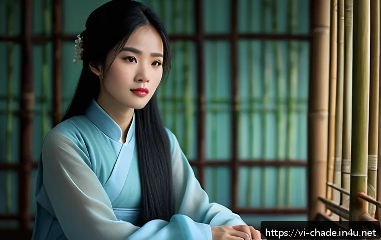 캐릭터 디자인 졸업 작품 사례 - A Vietnamese young female character with a contemplative personality, wearing a modern Ao Dai in sof...